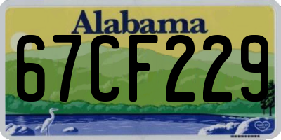 AL license plate 67CF229