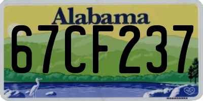 AL license plate 67CF237