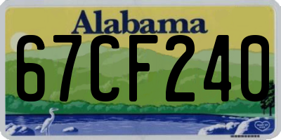 AL license plate 67CF240