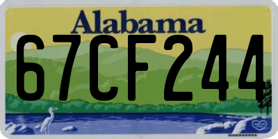 AL license plate 67CF244
