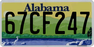 AL license plate 67CF247