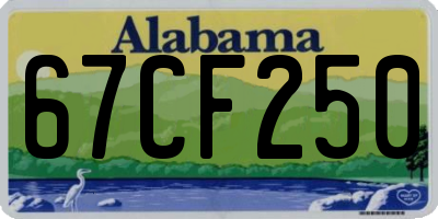 AL license plate 67CF250