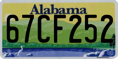 AL license plate 67CF252