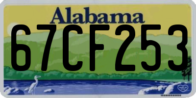 AL license plate 67CF253