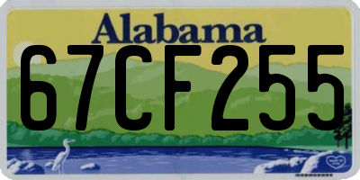 AL license plate 67CF255