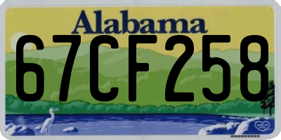AL license plate 67CF258