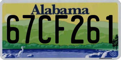 AL license plate 67CF261
