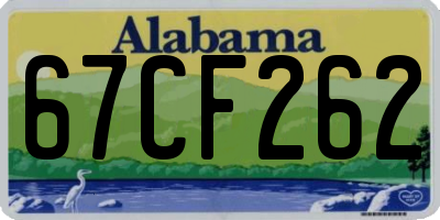 AL license plate 67CF262