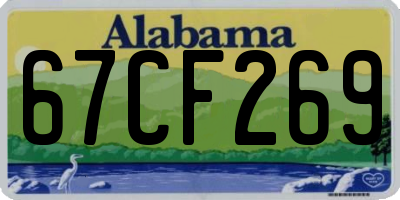 AL license plate 67CF269