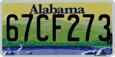 AL license plate 67CF273