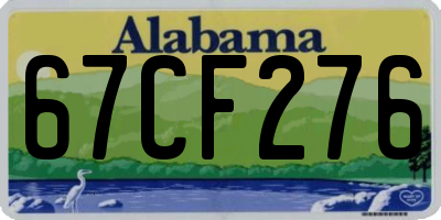 AL license plate 67CF276
