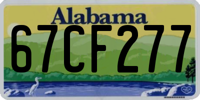 AL license plate 67CF277