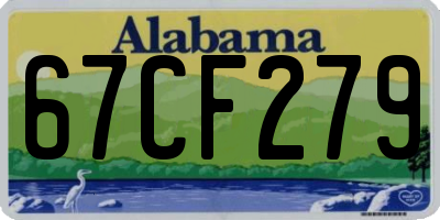 AL license plate 67CF279