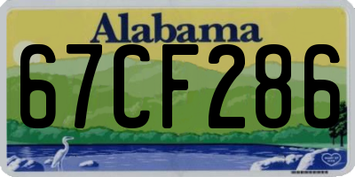 AL license plate 67CF286
