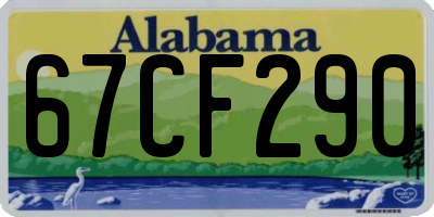 AL license plate 67CF290
