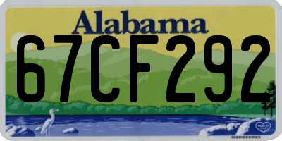 AL license plate 67CF292