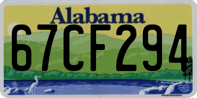 AL license plate 67CF294