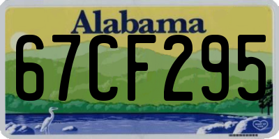 AL license plate 67CF295