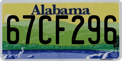 AL license plate 67CF296