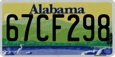 AL license plate 67CF298