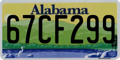 AL license plate 67CF299