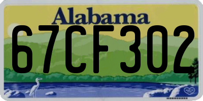 AL license plate 67CF302