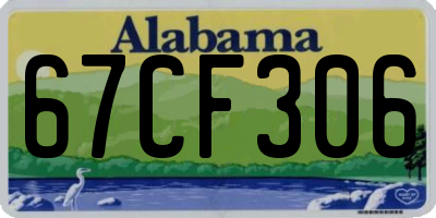 AL license plate 67CF306