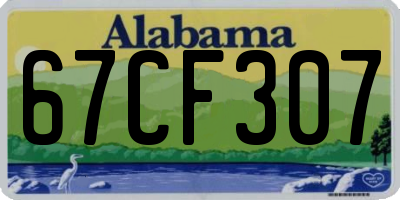 AL license plate 67CF307