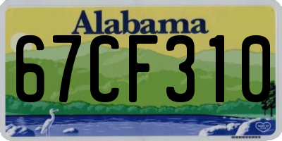 AL license plate 67CF310