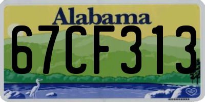 AL license plate 67CF313