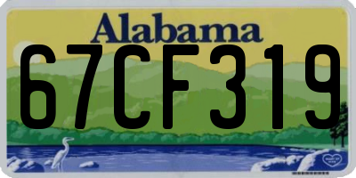 AL license plate 67CF319