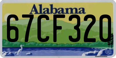 AL license plate 67CF320