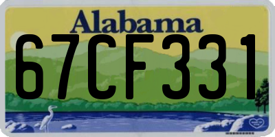 AL license plate 67CF331
