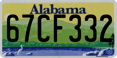 AL license plate 67CF332