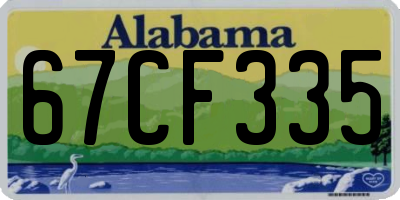 AL license plate 67CF335
