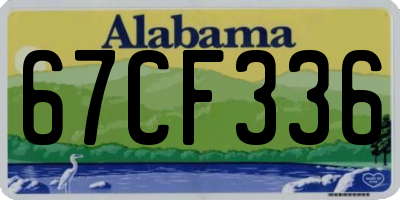 AL license plate 67CF336