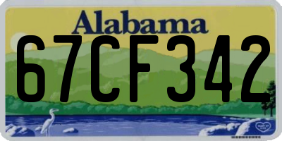AL license plate 67CF342