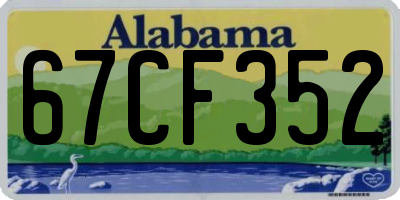 AL license plate 67CF352