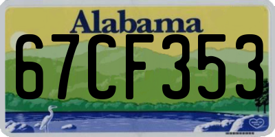 AL license plate 67CF353