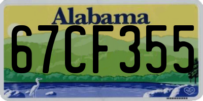 AL license plate 67CF355