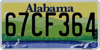 AL license plate 67CF364