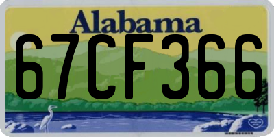AL license plate 67CF366