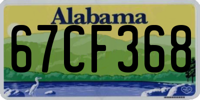 AL license plate 67CF368