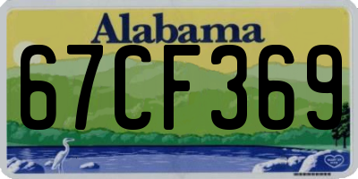 AL license plate 67CF369