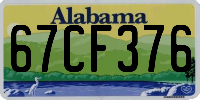 AL license plate 67CF376