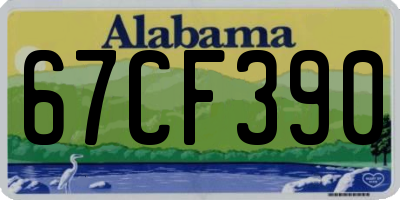 AL license plate 67CF390