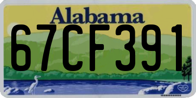 AL license plate 67CF391