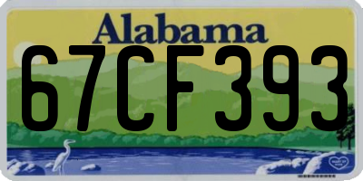 AL license plate 67CF393