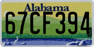 AL license plate 67CF394