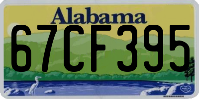 AL license plate 67CF395